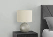 Lighting, 19'h, Table Lamp, Grey Resin, Ivory / Cream Shade, Modern Default -DTYStore