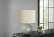 Lighting, 19'h, Table Lamp, Grey Resin, Ivory / Cream Shade, Modern Default -DTYStore