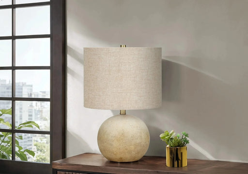 Lighting, 20'h, Table Lamp, Beige Concrete, Beige Shade, Contemporary Default -DTYStore