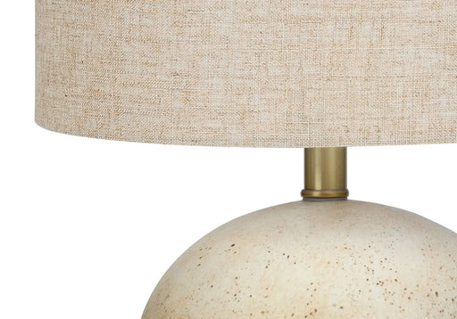 Lighting, 20'h, Table Lamp, Beige Concrete, Beige Shade, Contemporary Default -DTYStore