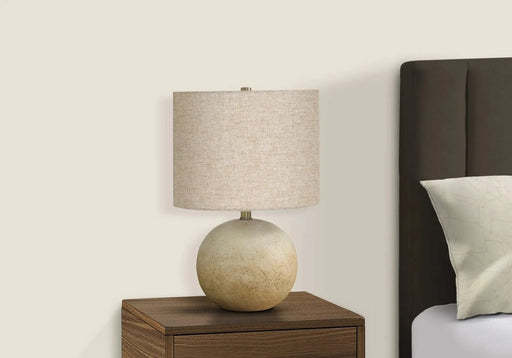 Lighting, 20'h, Table Lamp, Beige Concrete, Beige Shade, Contemporary Default -DTYStore