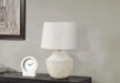 Lighting, 20'h, Table Lamp, Cream Concrete, Ivory / Cream Shade, Modern Default -DTYStore