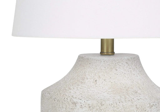 Lighting, 20'h, Table Lamp, Cream Concrete, Ivory / Cream Shade, Modern Default -DTYStore