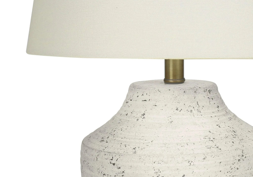 Lighting, 20'h, Table Lamp, Cream Concrete, Ivory / Cream Shade, Modern Default -DTYStore