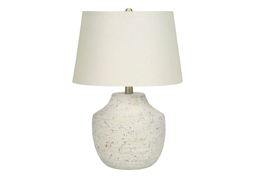 Lighting, 20'h, Table Lamp, Cream Concrete, Ivory / Cream Shade, Modern Default -DTYStore