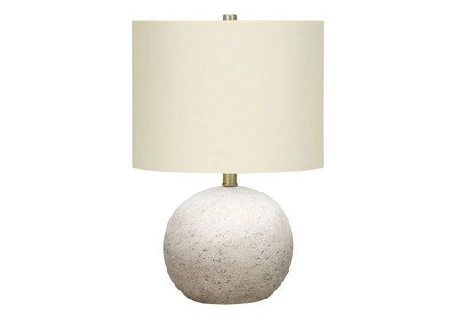 Lighting, 20'h, Table Lamp, Grey Concrete, Ivory / Cream Shade, Contemporary Default -DTYStore