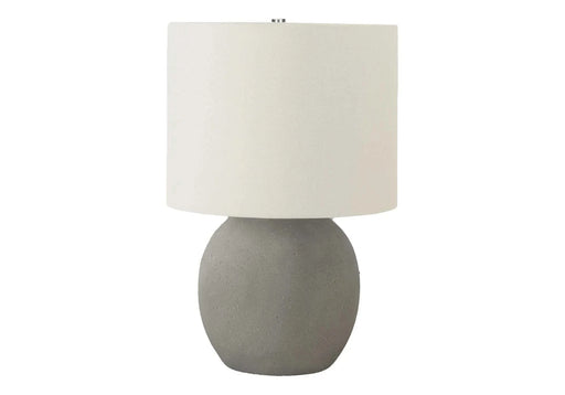 Lighting, 20'h, Table Lamp, Grey Concrete, Ivory / Cream Shade, Contemporary Default -DTYStore