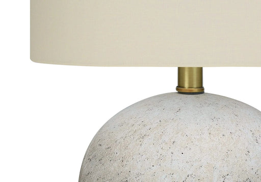 Lighting, 20'h, Table Lamp, Grey Concrete, Ivory / Cream Shade, Contemporary Default -DTYStore