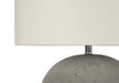 Lighting, 20'h, Table Lamp, Grey Concrete, Ivory / Cream Shade, Contemporary Default -DTYStore
