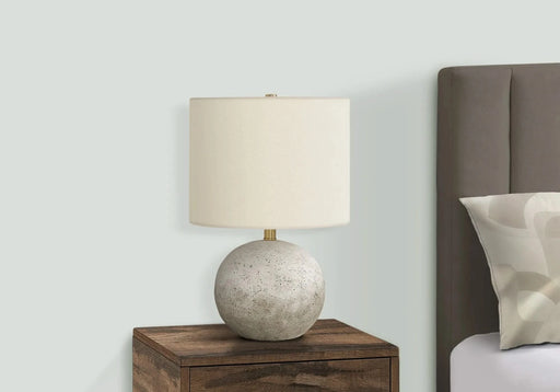 Lighting, 20'h, Table Lamp, Grey Concrete, Ivory / Cream Shade, Contemporary Default -DTYStore