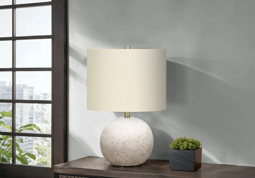 Lighting, 20'h, Table Lamp, Grey Concrete, Ivory / Cream Shade, Contemporary Default -DTYStore