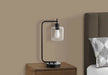 Lighting, 20'h, Table Lamp, Usb Port Included, Black Metal, Glass Shade, Modern Default -DTYStore