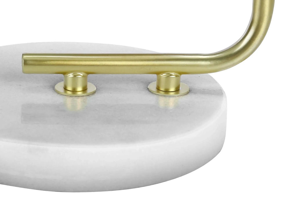 Lighting, 20'h, Table Lamp, White Marble, Ivory / Cream Shade, Contemporary Default -DTYStore