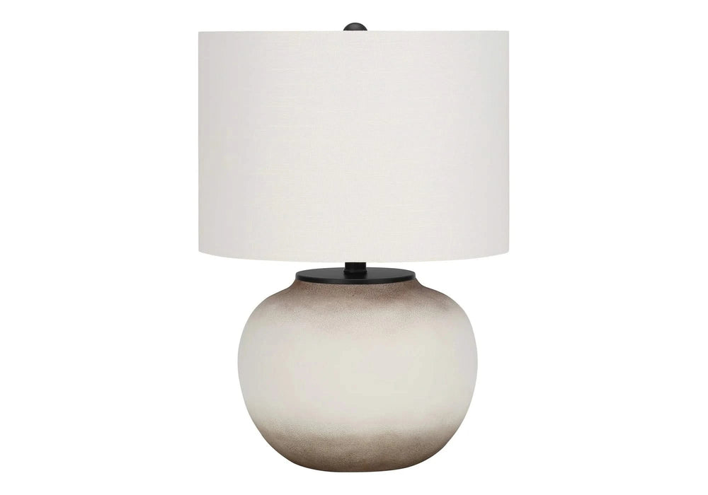 Lighting, 21'h, Table Lamp, Cream Ceramic, Ivory / Cream Shade, Modern Default -DTYStore