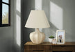 Lighting, 21'h, Table Lamp, Cream Resin, Ivory / Cream Shade, Transitional Default -DTYStore