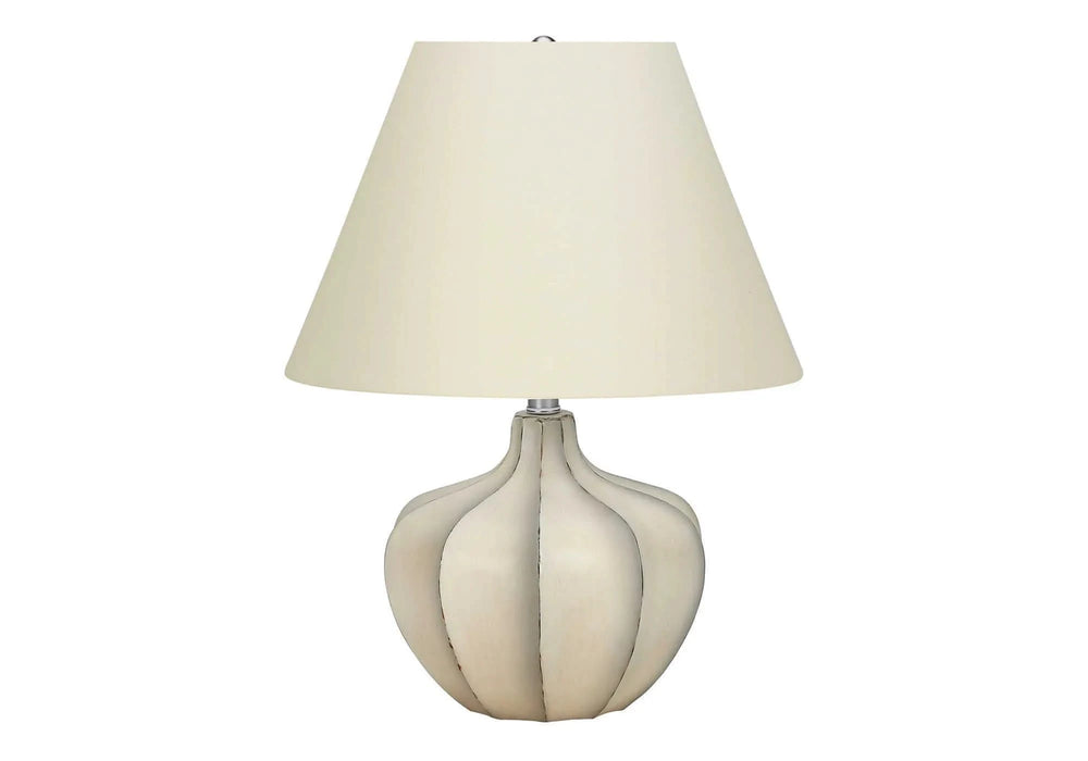 Lighting, 21'h, Table Lamp, Cream Resin, Ivory / Cream Shade, Transitional Default -DTYStore