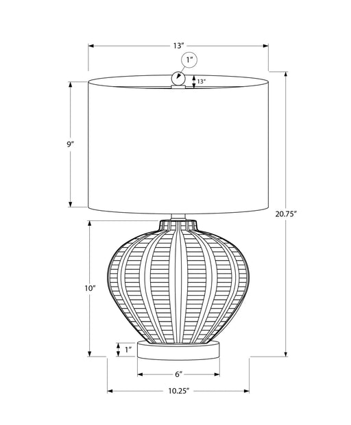 Lighting, 21'h, Table Lamp, Ivory / Cream Shade, Cream Resin, Transitional Default -DTYStore