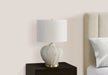 Lighting, 21'h, Table Lamp, Ivory / Cream Shade, Cream Resin, Transitional Default -DTYStore