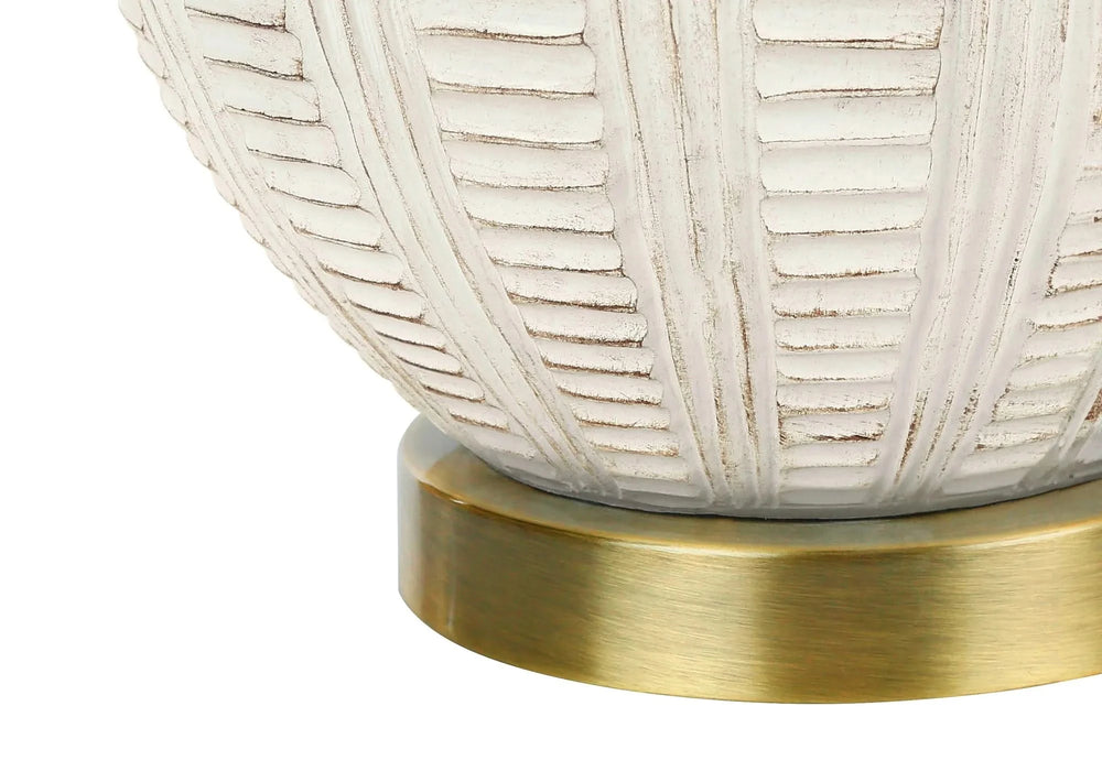 Lighting, 21'h, Table Lamp, Ivory / Cream Shade, Cream Resin, Transitional Default -DTYStore