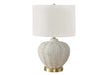 Lighting, 21'h, Table Lamp, Ivory / Cream Shade, Cream Resin, Transitional Default -DTYStore