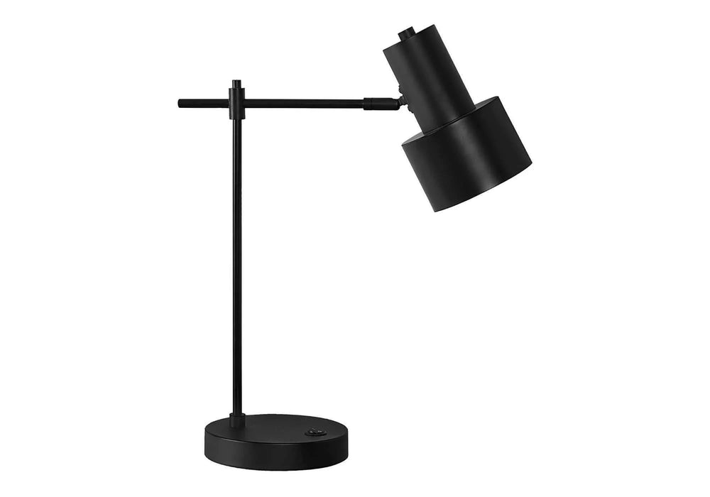 Lighting, 21'h, Table Lamp, Usb Port Included, Black Metal, Black Shade, Modern Default -DTYStore