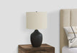 Lighting, 22'h, Table Lamp, Black Ceramic, Ivory / Cream Shade, Transitional Default -DTYStore