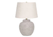 Lighting, 22'h, Table Lamp, Cream Concrete, Ivory / Cream Shade, Modern Default -DTYStore