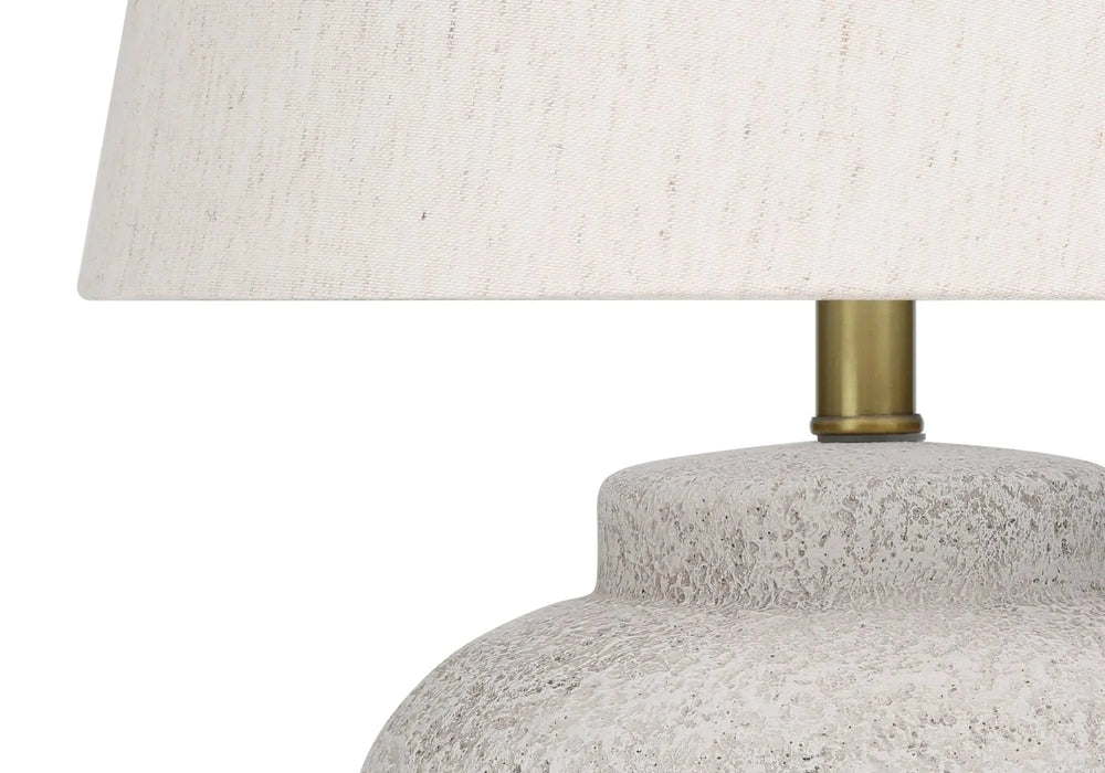 Lighting, 22'h, Table Lamp, Cream Concrete, Ivory / Cream Shade, Modern Default -DTYStore