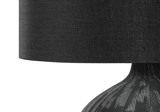 Lighting, 23'h, Table Lamp, Black Ceramic, Black Shade, Contemporary Default -DTYStore