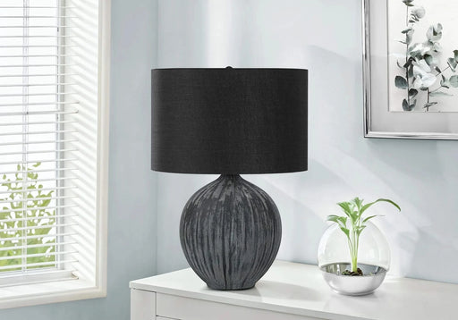 Lighting, 23'h, Table Lamp, Black Ceramic, Black Shade, Contemporary Default -DTYStore