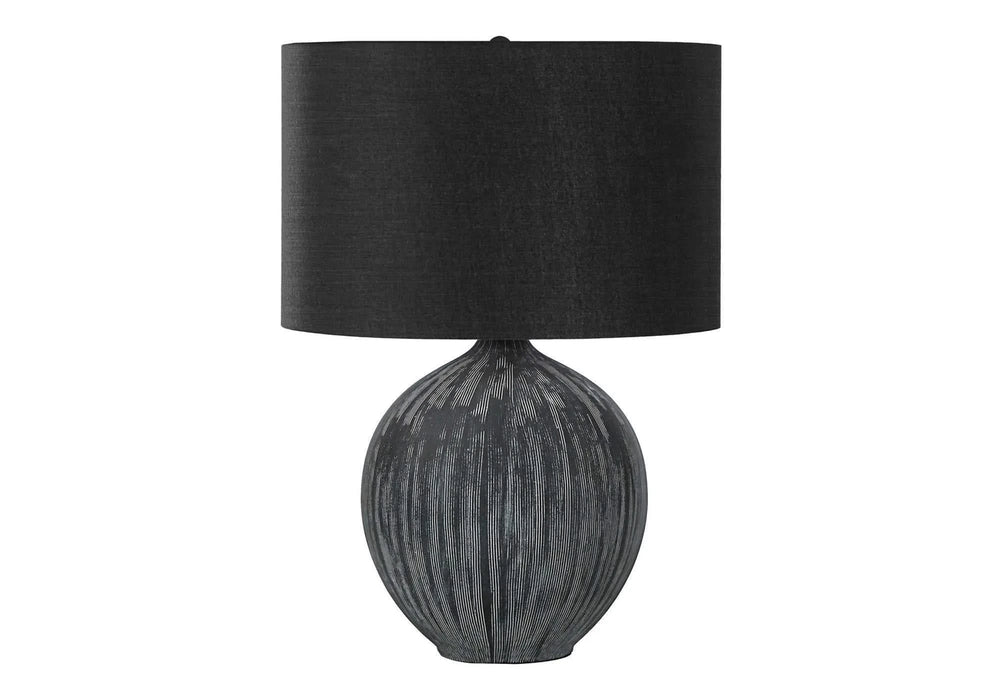 Lighting, 23'h, Table Lamp, Black Ceramic, Black Shade, Contemporary Default -DTYStore