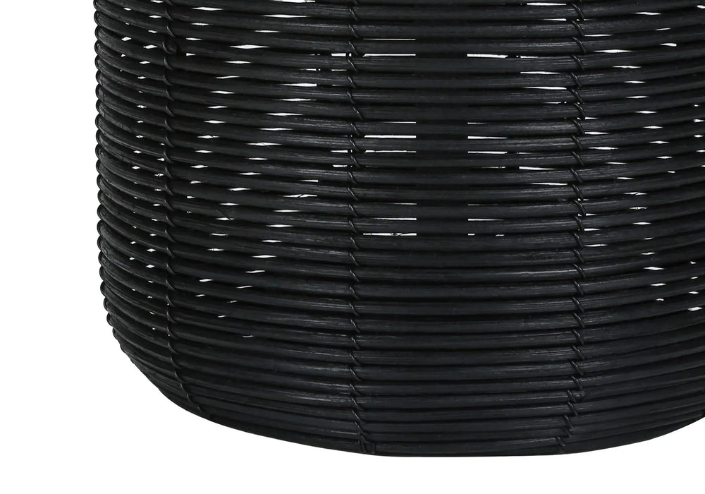 Lighting, 23'h, Table Lamp, Black Rattan, Ivory / Cream Shade, Modern Default -DTYStore