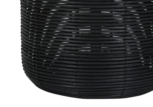 Lighting, 23'h, Table Lamp, Black Rattan, Ivory / Cream Shade, Modern Default -DTYStore