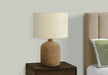 Lighting, 23'h, Table Lamp, Brown Rattan, Beige Shade, Modern Default -DTYStore