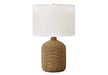 Lighting, 23'h, Table Lamp, Brown Rattan, Beige Shade, Modern Default -DTYStore