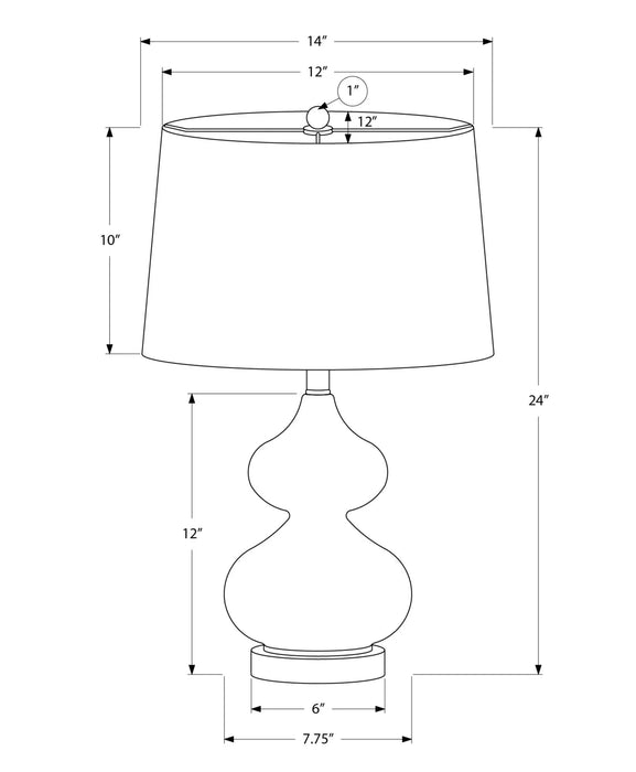 Lighting, 24'h, Green Glass, Ivory / Cream Shade, Contemporary Default -DTYStore