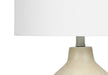 Lighting, 24'h, Table Lamp, Beige Concrete, Ivory / Cream Shade, Contemporary Default -DTYStore