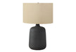 Lighting, 24'h, Table Lamp, Black Ceramic, Beige Shade, Contemporary Default -DTYStore