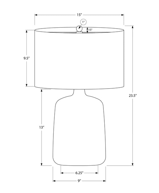 Lighting, 24'h, Table Lamp, Black Ceramic, Beige Shade, Contemporary Default -DTYStore