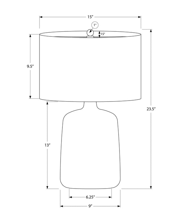 Lighting, 24'h, Table Lamp, Black Ceramic, Beige Shade, Contemporary Default -DTYStore