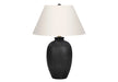 Lighting, 24'h, Table Lamp, Black Ceramic, Ivory / Cream Shade, Modern Default -DTYStore