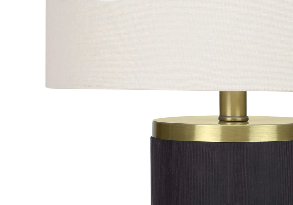 Lighting, 24'h, Table Lamp, Black Concrete, Ivory / Cream Shade, Modern Default -DTYStore