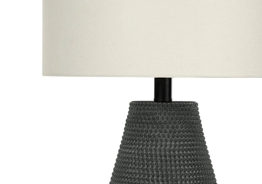 Lighting, 24'h, Table Lamp, Black Resin, Ivory / Cream Shade, Contemporary Default -DTYStore