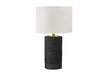 Lighting, 24'h, Table Lamp, Black Resin, Ivory / Cream Shade, Contemporary Default -DTYStore