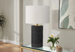 Lighting, 24'h, Table Lamp, Black Resin, Ivory / Cream Shade, Contemporary Default -DTYStore