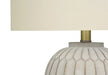 Lighting, 24'h, Table Lamp, Cream Resin, Ivory / Cream Shade, Transitional Default -DTYStore