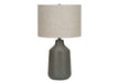 Lighting, 24'h, Table Lamp, Grey Concrete, Beige Shade, Contemporary Default -DTYStore