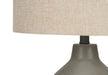 Lighting, 24'h, Table Lamp, Grey Concrete, Beige Shade, Contemporary Default -DTYStore