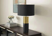 Lighting, 25'h, Table Lamp, Black Concrete, Black Shade, Contemporary Default -DTYStore