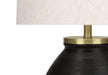 Lighting, 25'h, Table Lamp, Black Concrete, Ivory / Cream Shade, Contemporary Default -DTYStore